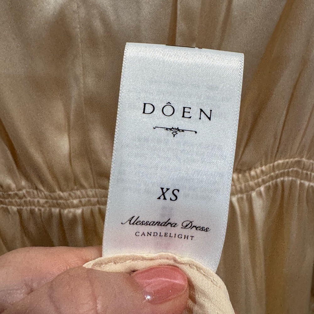 NWT Doen Alessandra ivory silk maxi dress - Picture 7 of 10